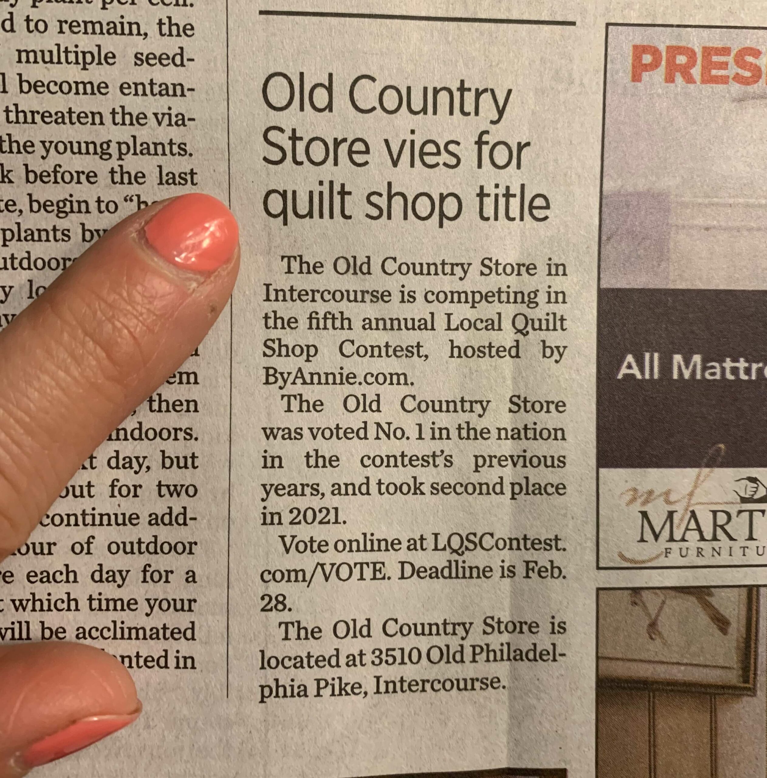 2022 02 10 Old Country Store Lancaster News Scaled 
